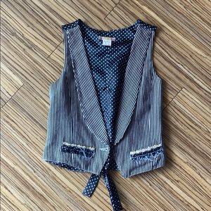 Blue Stripped and Polka dotted Vest! Medium